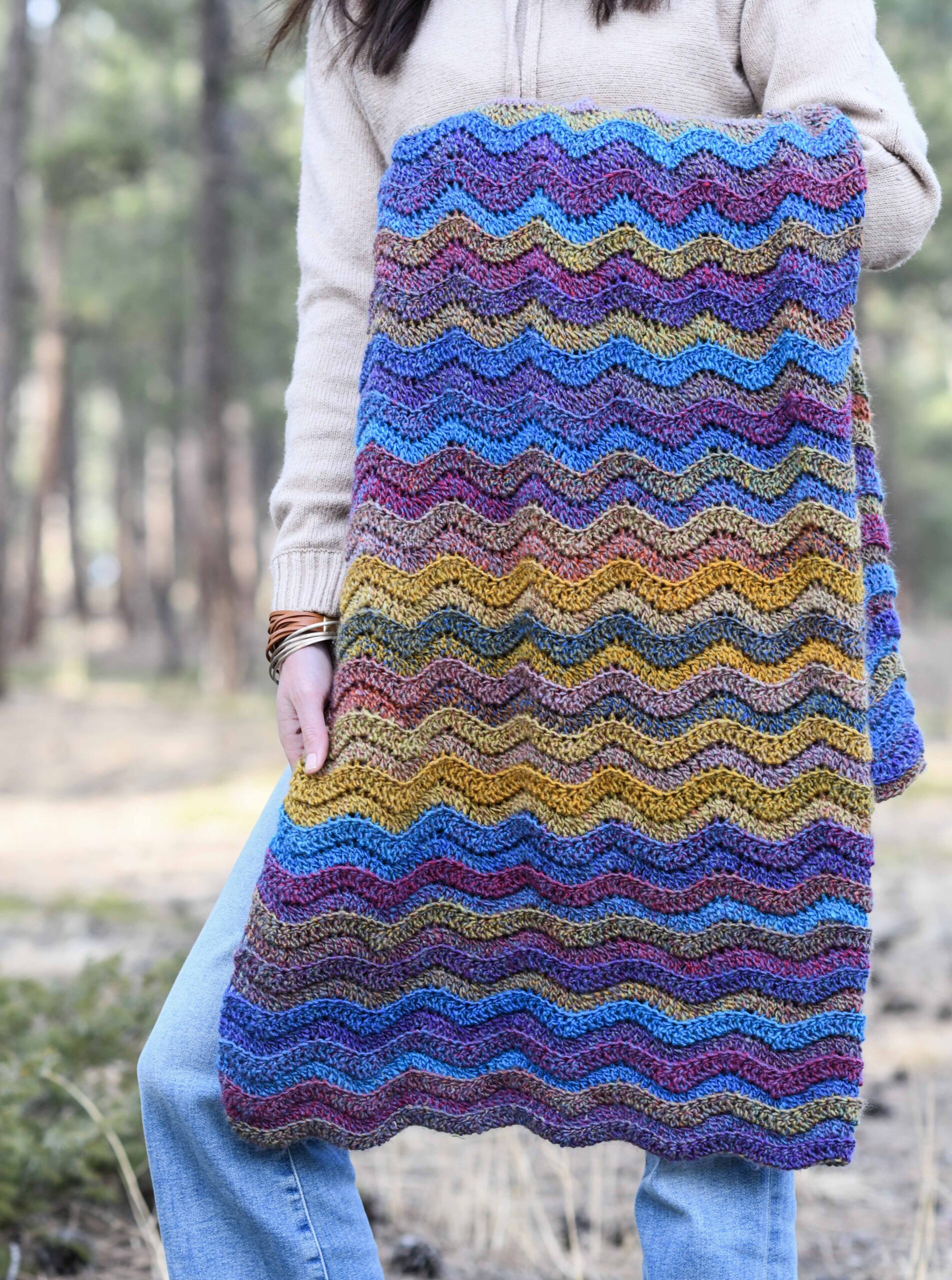 Rolling Hills Ripple Crochet Throw Blanket – Mama In A Stitch