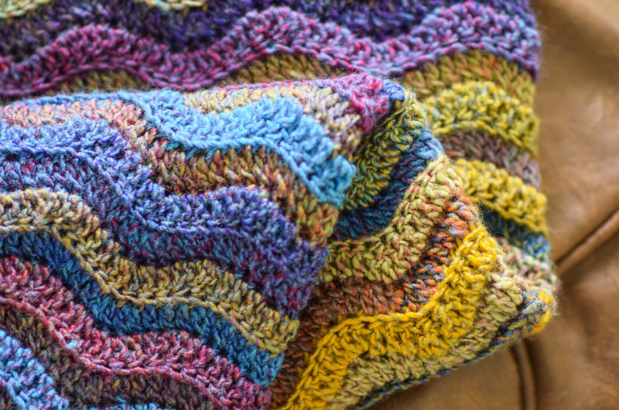 Rolling Hills Ripple Crochet Throw Blanket Mama In A Stitch