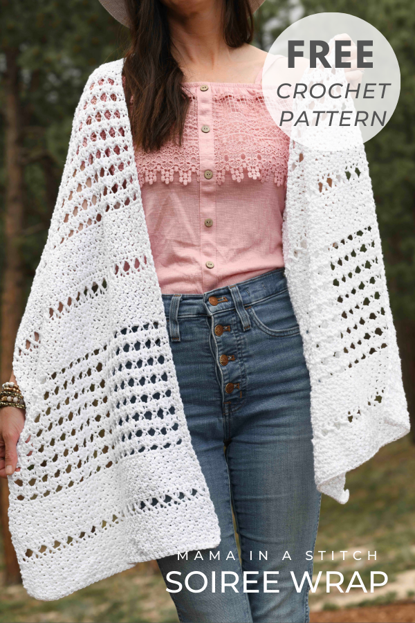 Soirée Light Shawl Crochet Pattern