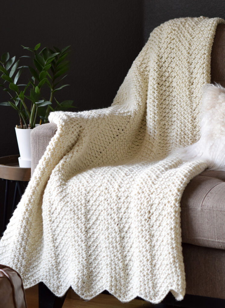 Moss Stitch Blanket Crochet Pattern