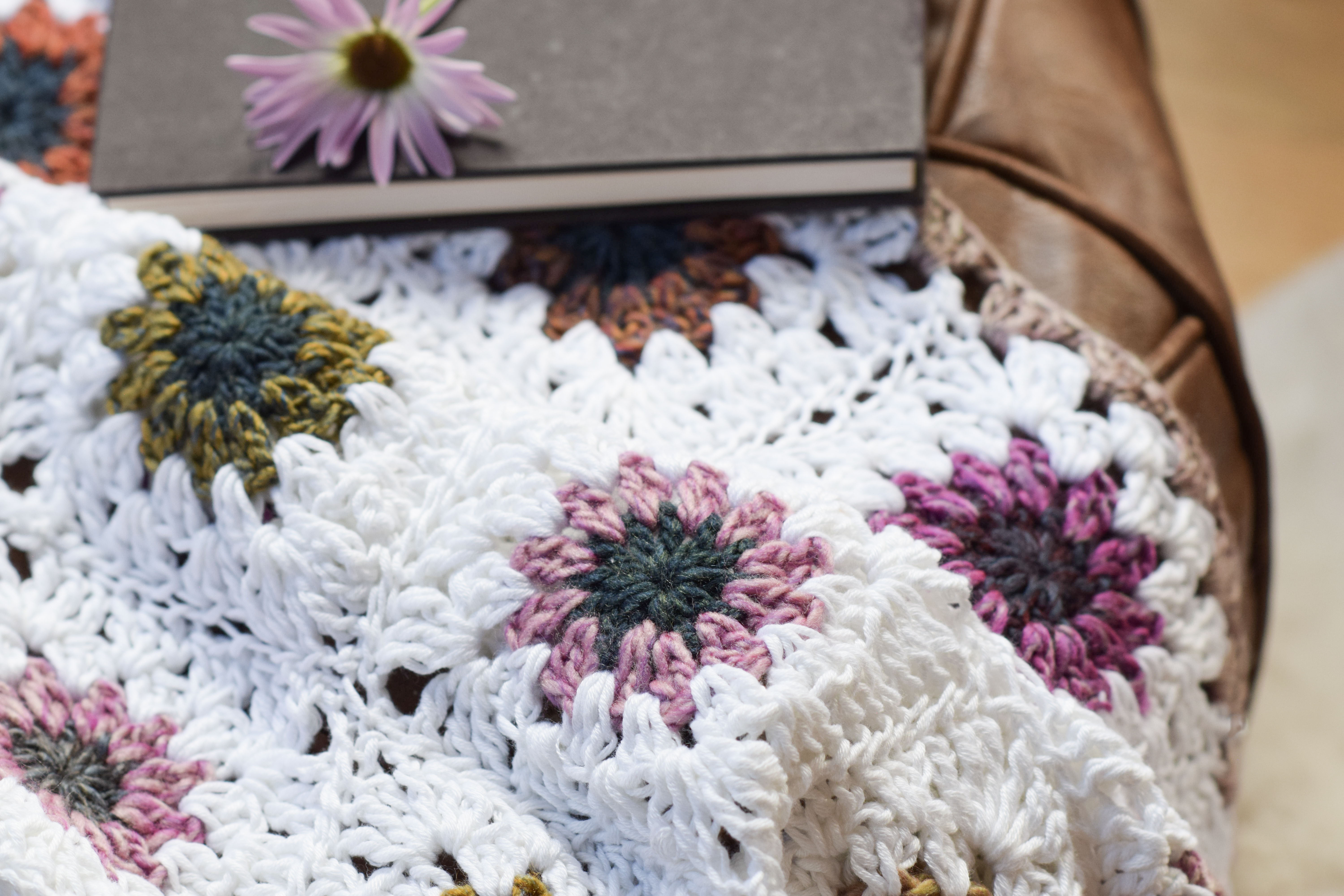 Meadow Flowers Granny Square Blanket