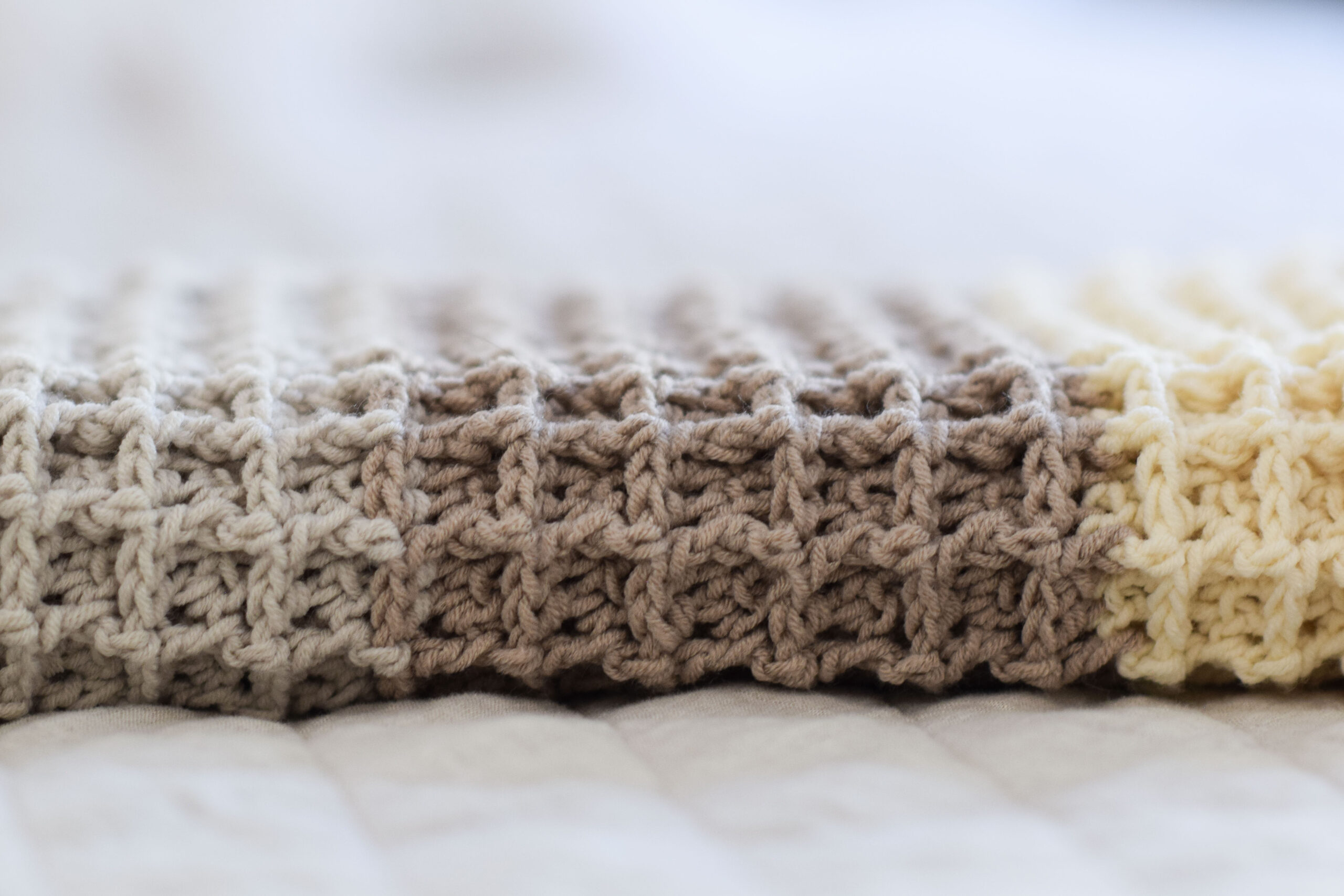Waffle Stitch Crochet Blanket Pattern