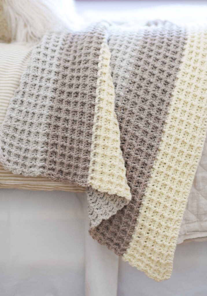 Waffle Stitch Crochet Blanket Pattern Mama In A Stitch