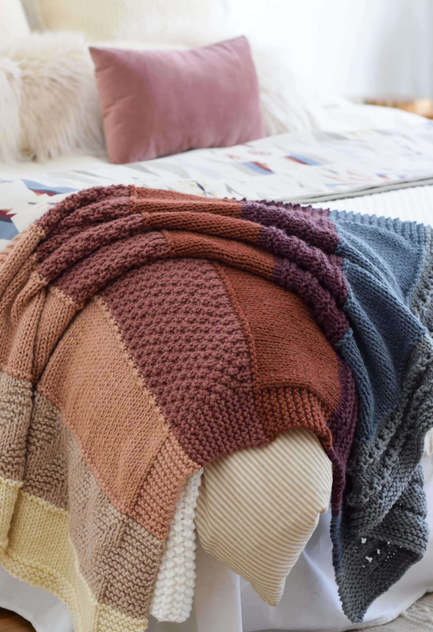 Rocky Mountain Sampler Blanket Knitting Pattern – Mama In A Stitch