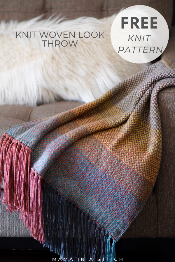 Woven Look Blanket Knitting Pattern