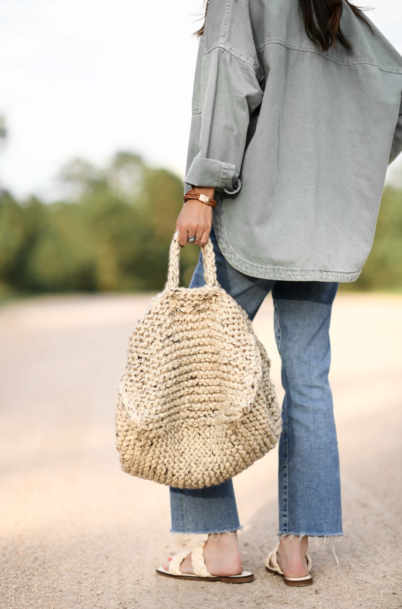 Brown Bag Summer Straw Bag Simple Tote Bag Fashion Bag