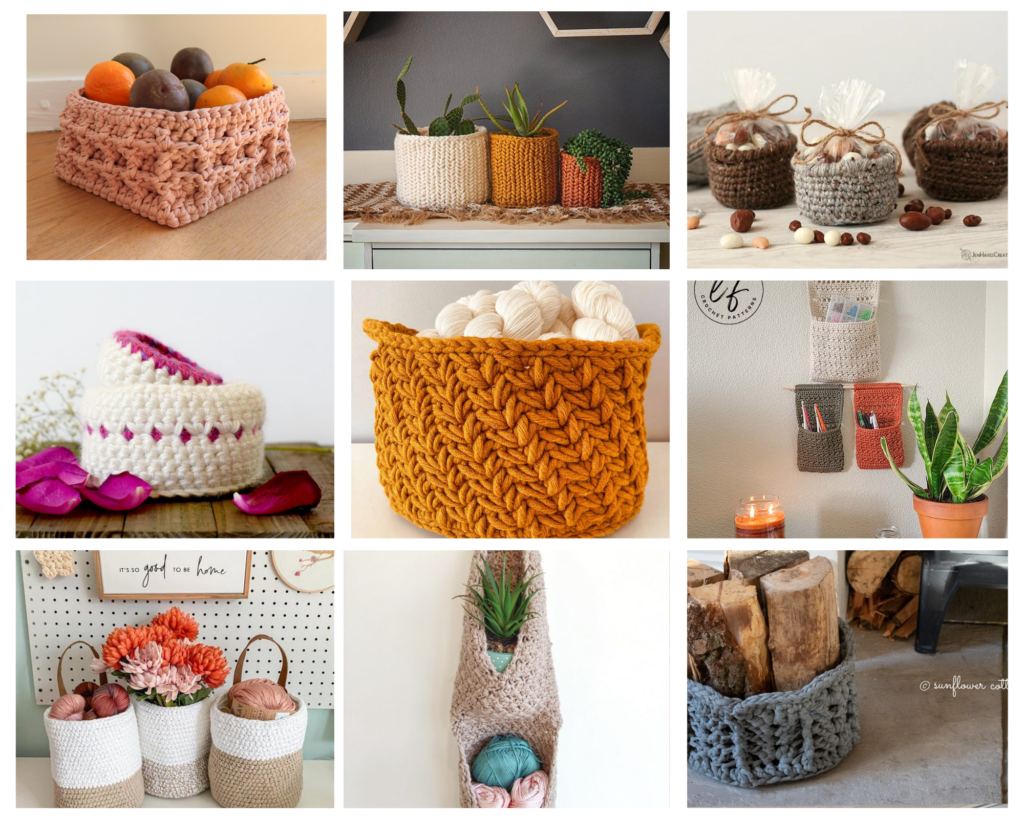 15+ Gorgeous Crochet Basket Patterns – Mama In A Stitch