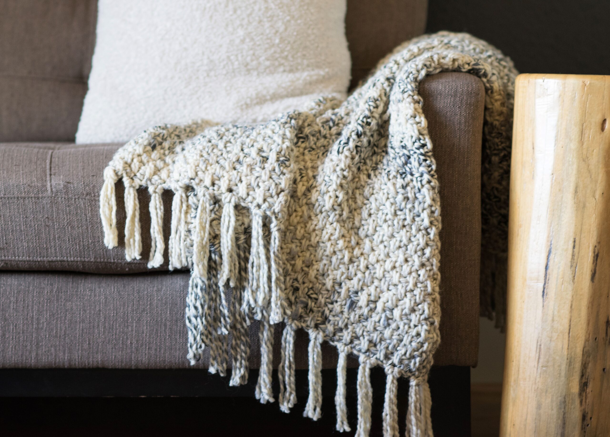 Lodge Woven Throw Blanket Crochet Pattern