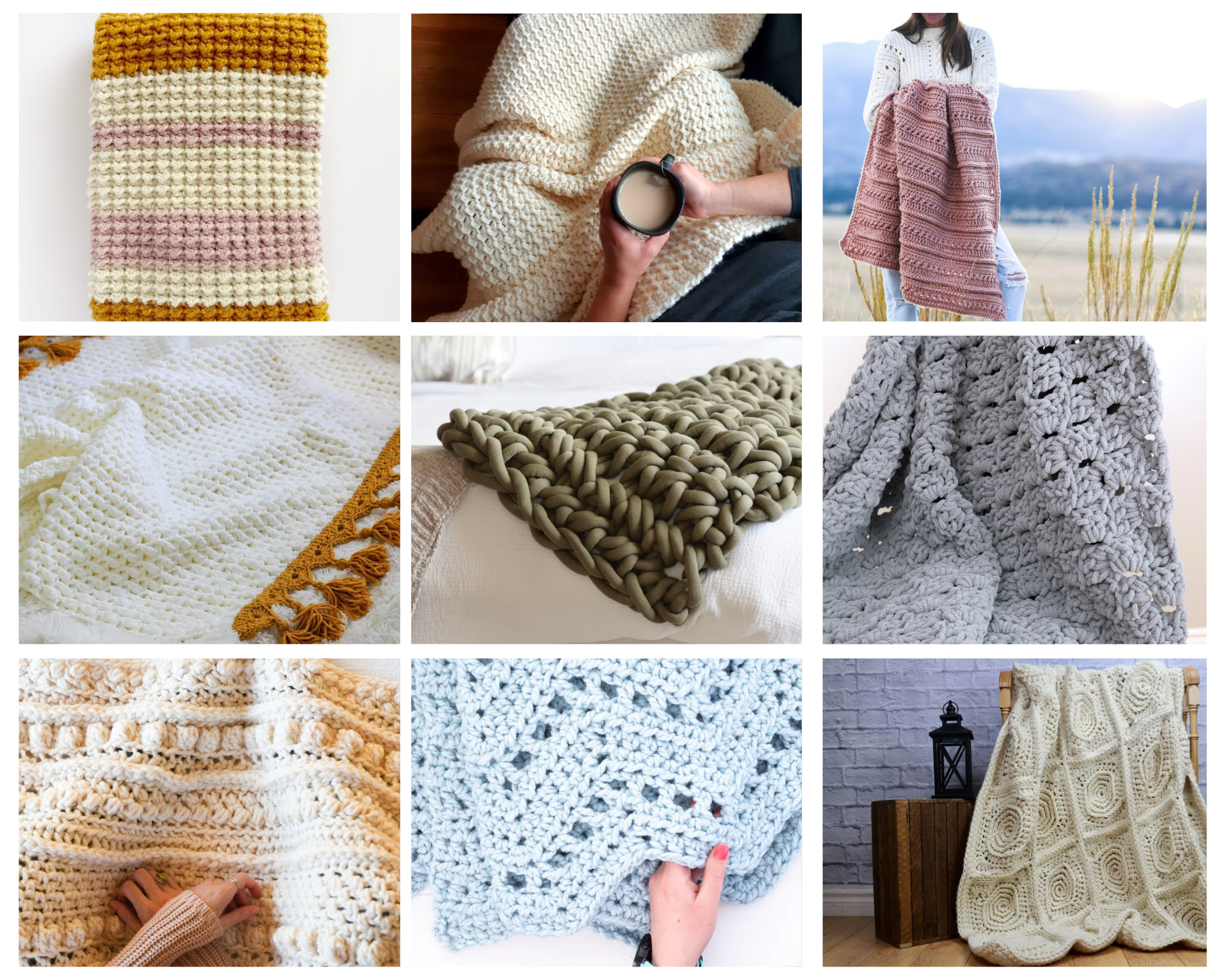 20+ Quick Chunky Crochet Blankets