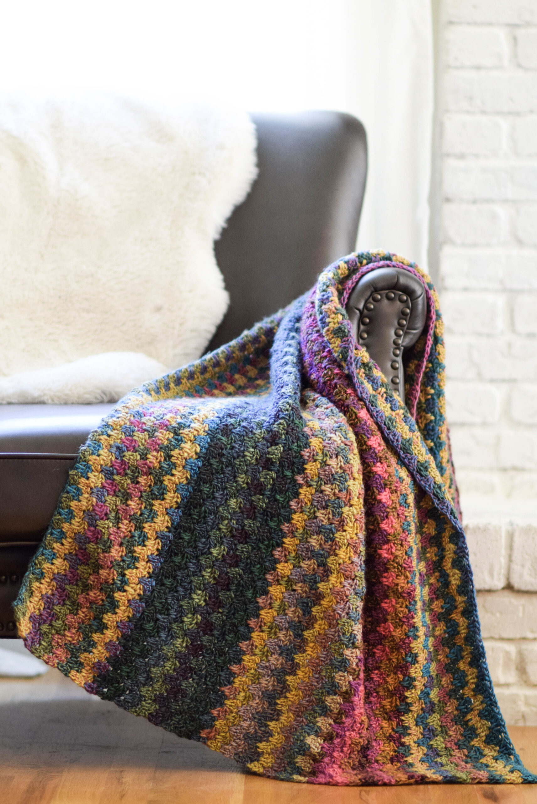 Mountain Throw Colorful Blanket Crochet Pattern – Mama In A Stitch