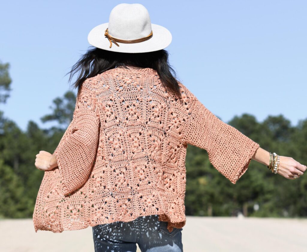 Cardigan Made of Crochet Squares