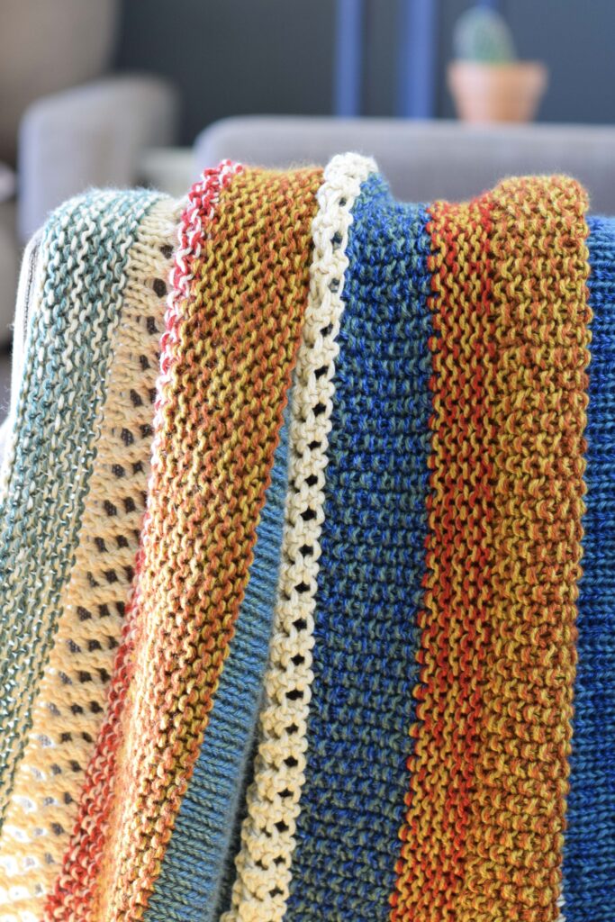 Colorful Knit Blanket Pattern
