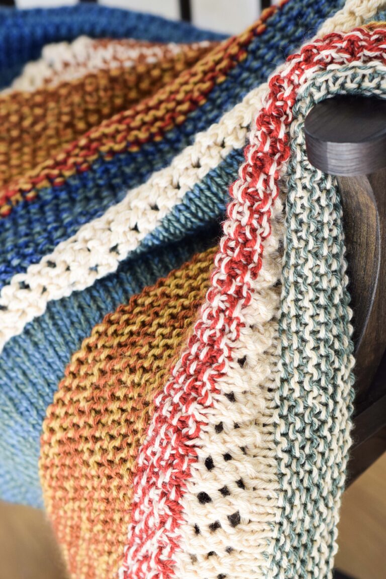 Scrappiest Happiest Knit Blanket