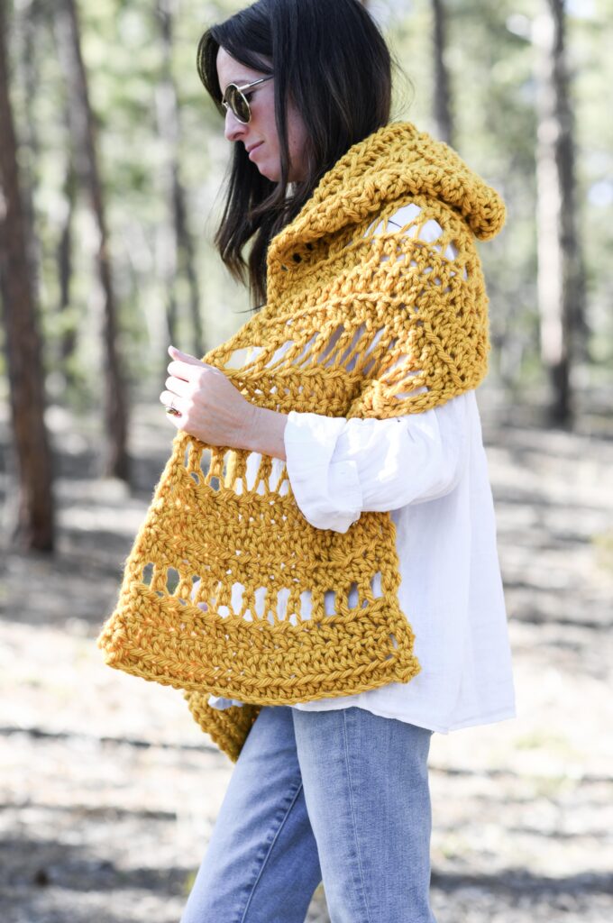 Chunky Scarf Crochet Pattern with Hood