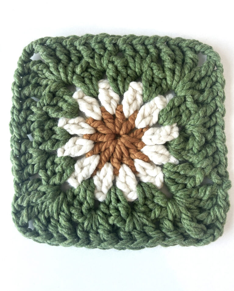 Flower Granny Square Crochet Pattern