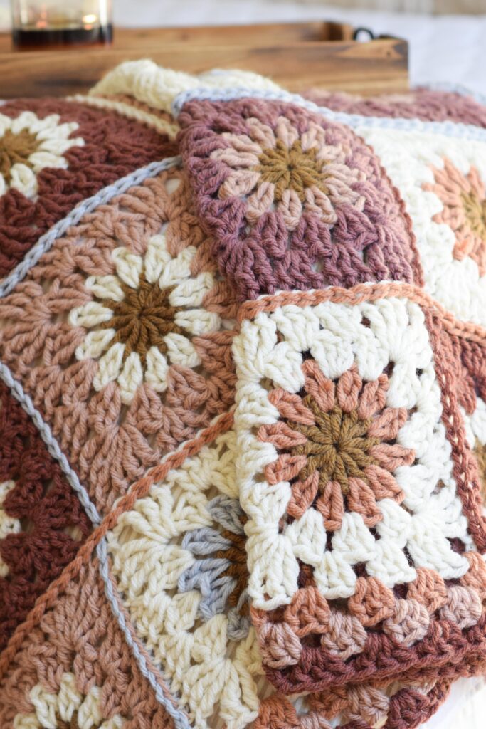 Fall Daisy Blanket Crochet Pattern