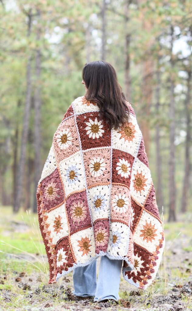 Easy Flower Blanket Crochet Pattern