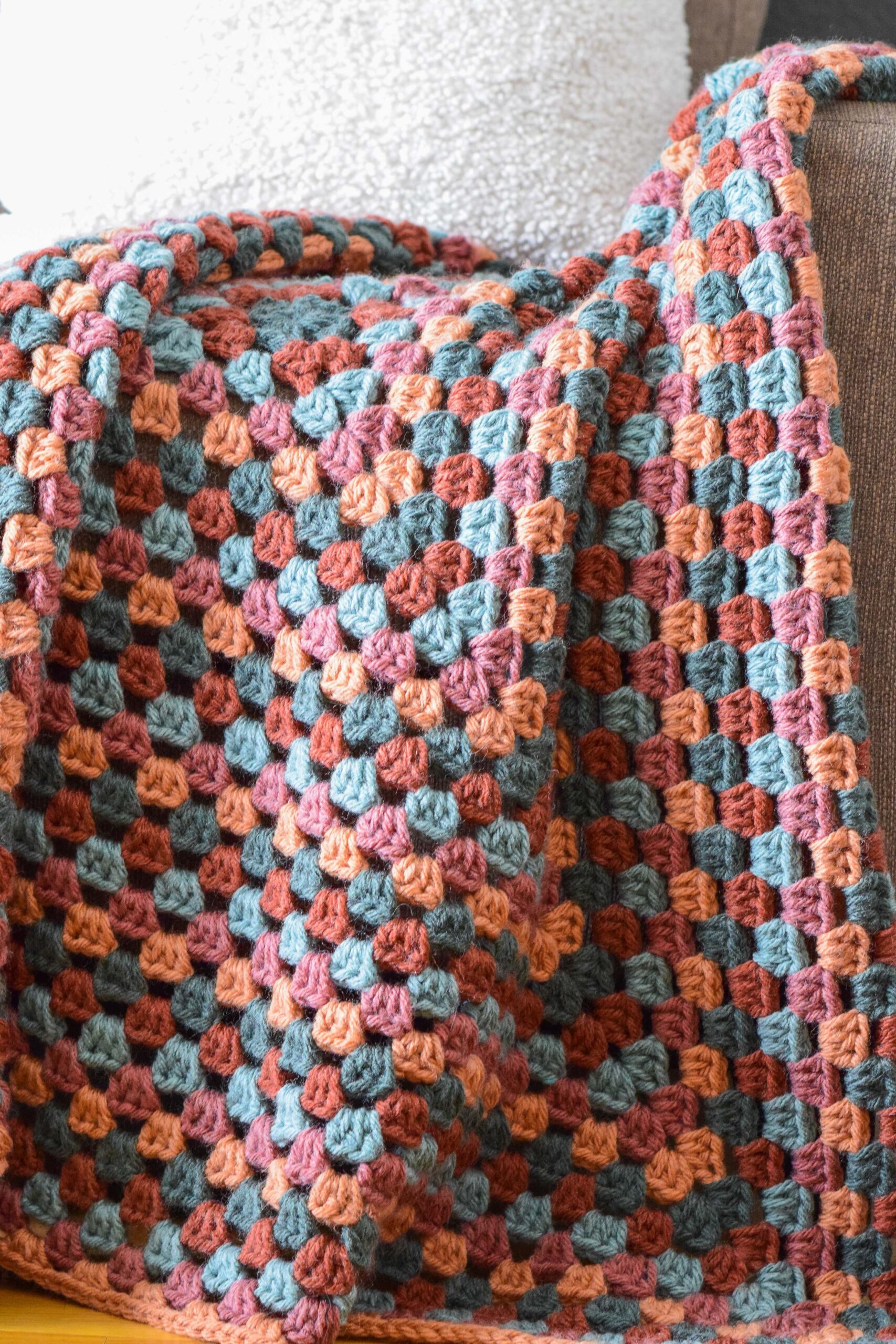 Giant Granny Square Blanket Crochet Pattern