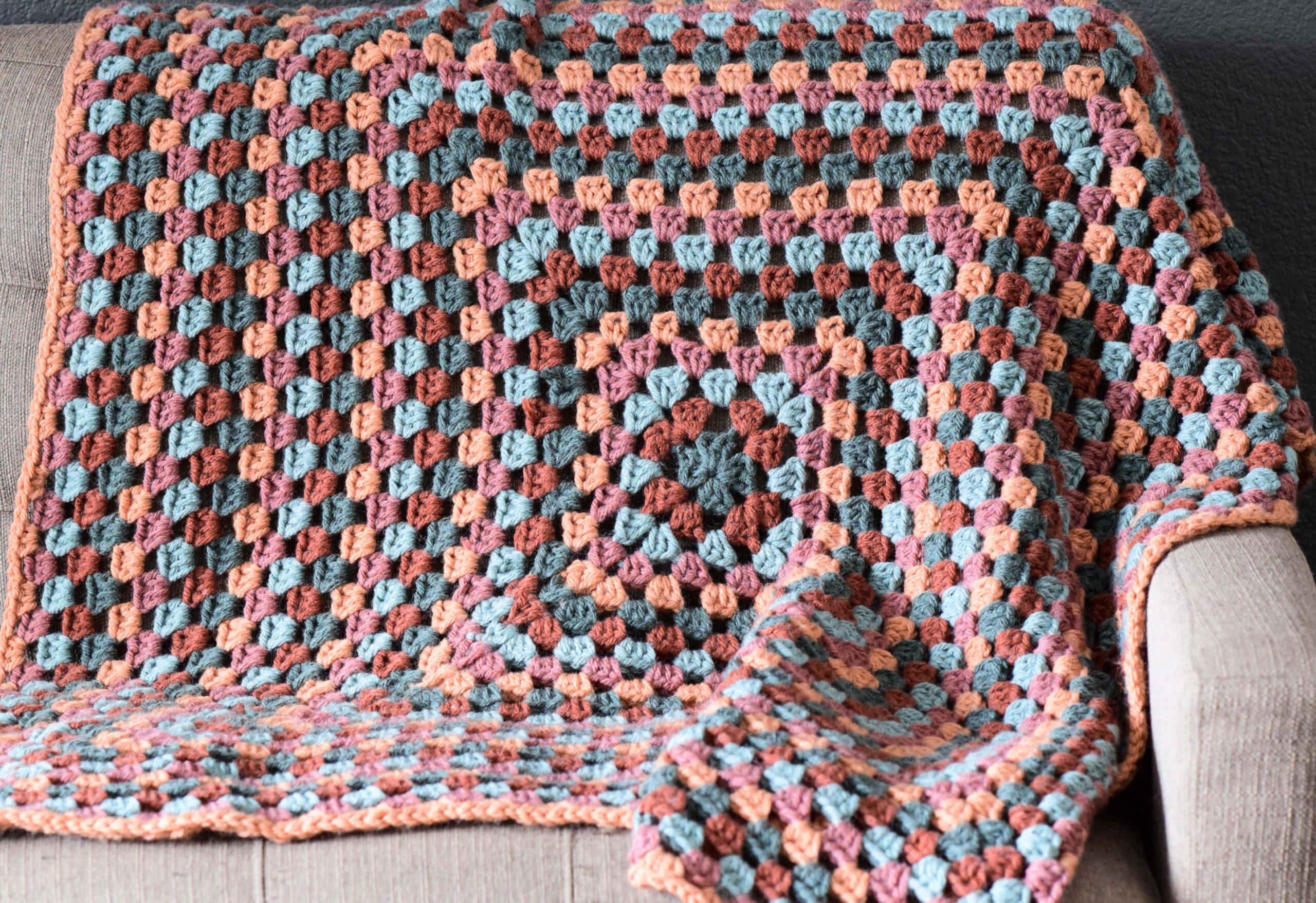 Crochet Square Blanket In The Round