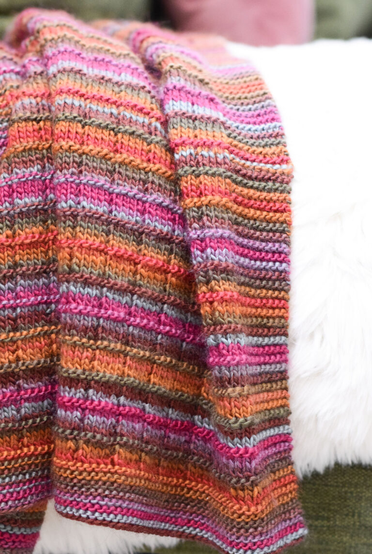 Colorado Prismatic Colorful Blanket Knitting Pattern
