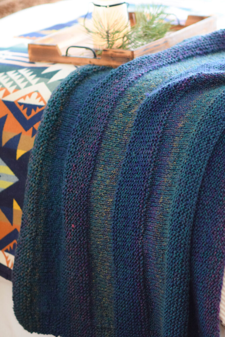 Alpine Tweed Boucle Blanket Knitting Pattern